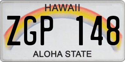 HI license plate ZGP148