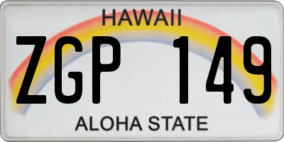 HI license plate ZGP149