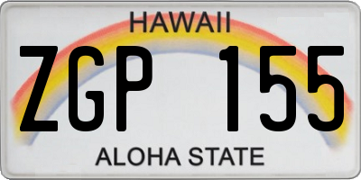 HI license plate ZGP155