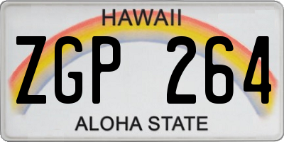 HI license plate ZGP264