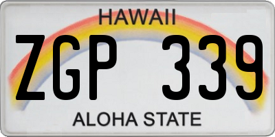 HI license plate ZGP339