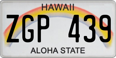 HI license plate ZGP439