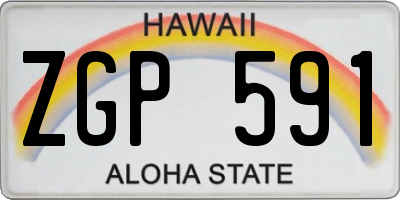 HI license plate ZGP591