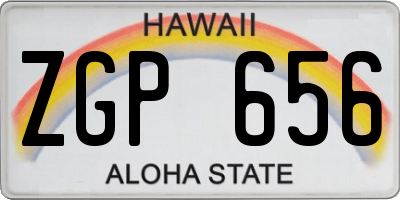 HI license plate ZGP656