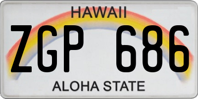 HI license plate ZGP686