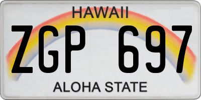 HI license plate ZGP697