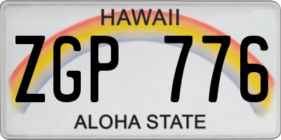 HI license plate ZGP776