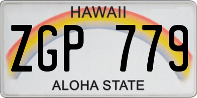 HI license plate ZGP779