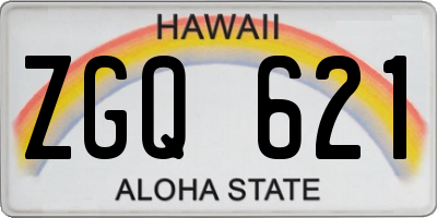 HI license plate ZGQ621