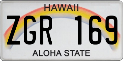 HI license plate ZGR169
