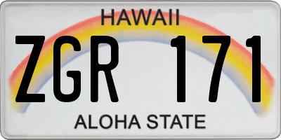 HI license plate ZGR171