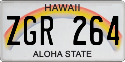 HI license plate ZGR264