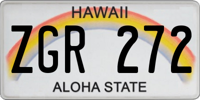 HI license plate ZGR272