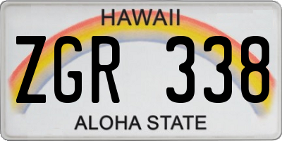 HI license plate ZGR338