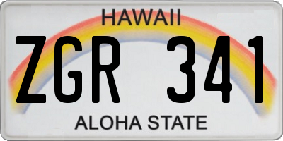 HI license plate ZGR341