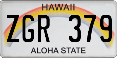 HI license plate ZGR379