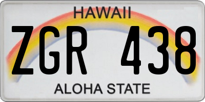 HI license plate ZGR438