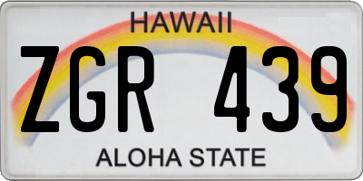 HI license plate ZGR439