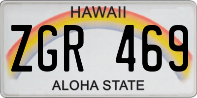 HI license plate ZGR469