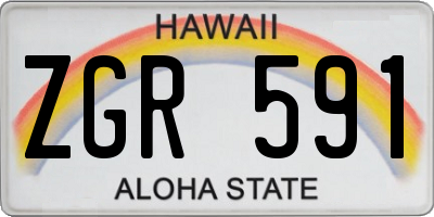 HI license plate ZGR591