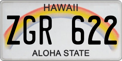 HI license plate ZGR622