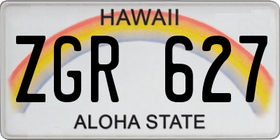 HI license plate ZGR627