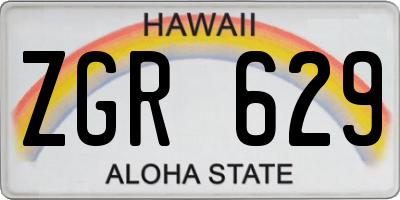 HI license plate ZGR629