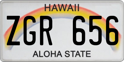 HI license plate ZGR656
