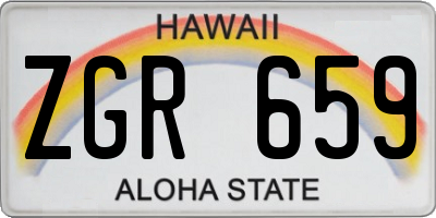 HI license plate ZGR659