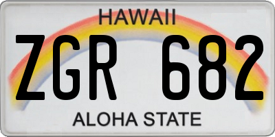 HI license plate ZGR682