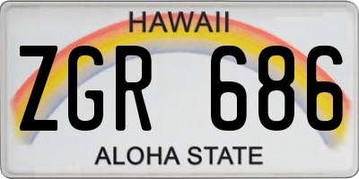 HI license plate ZGR686