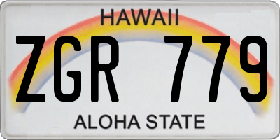 HI license plate ZGR779