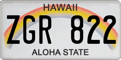 HI license plate ZGR822