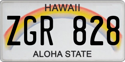 HI license plate ZGR828