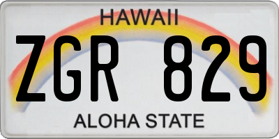 HI license plate ZGR829