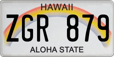HI license plate ZGR879