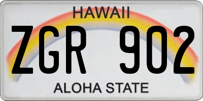HI license plate ZGR902