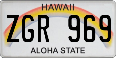 HI license plate ZGR969