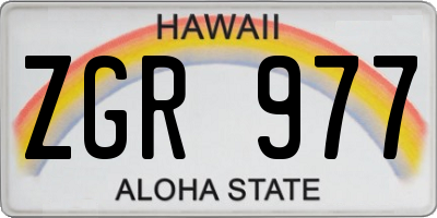 HI license plate ZGR977