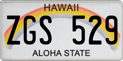 HI license plate ZGS529