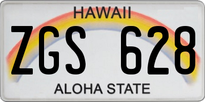 HI license plate ZGS628