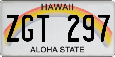 HI license plate ZGT297