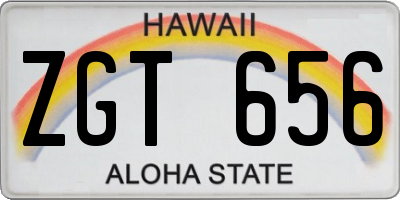 HI license plate ZGT656