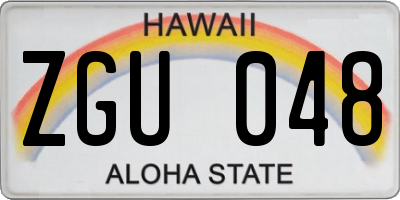 HI license plate ZGU048