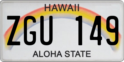 HI license plate ZGU149