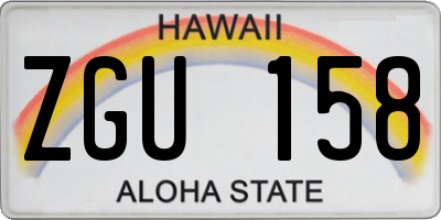 HI license plate ZGU158