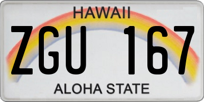 HI license plate ZGU167
