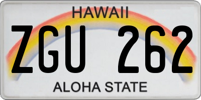 HI license plate ZGU262