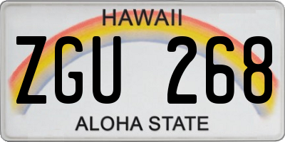 HI license plate ZGU268