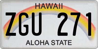 HI license plate ZGU271